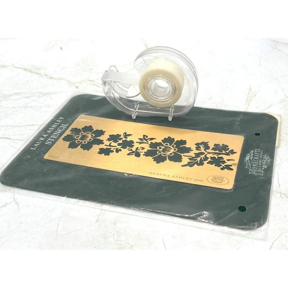 Vintage Laura Ashley Brass Stencil Jaipur 1990 Homecrafts #399444 NEW in Package